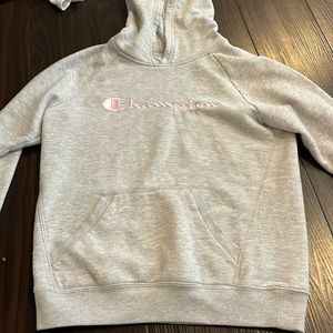 girls champion grey hoodie
